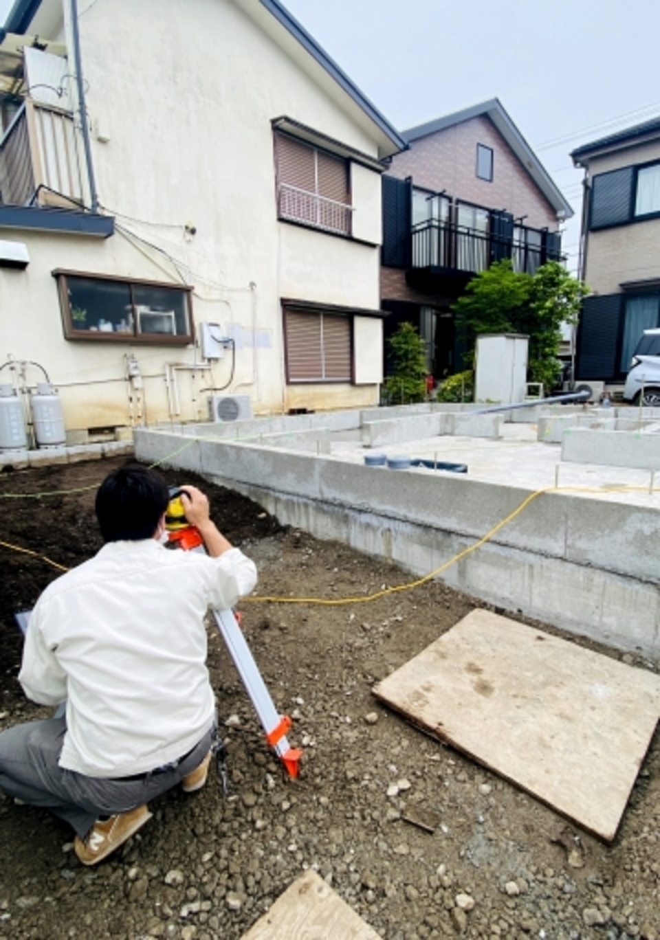 基礎工事の完了チェック