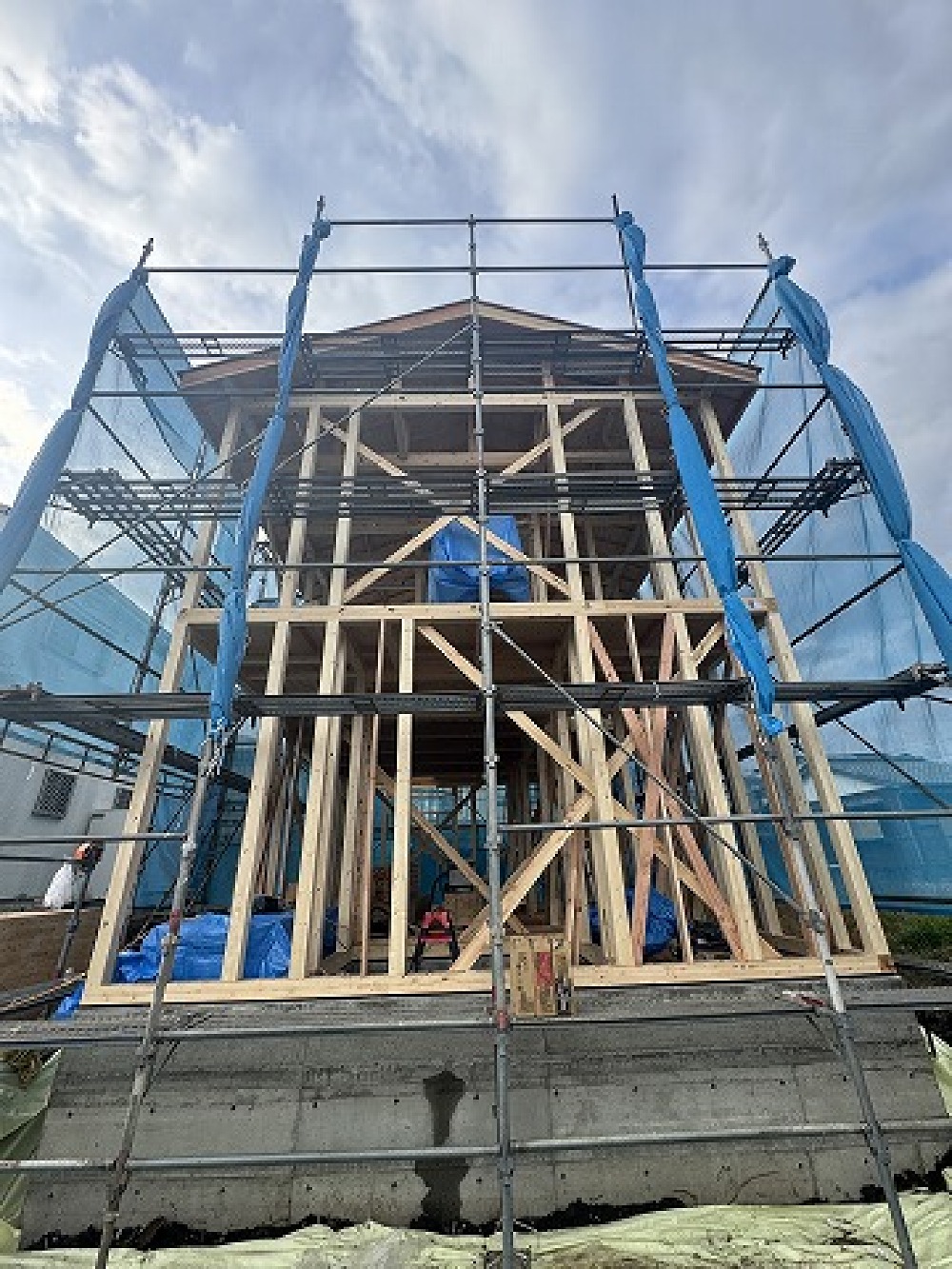 上棟しました。