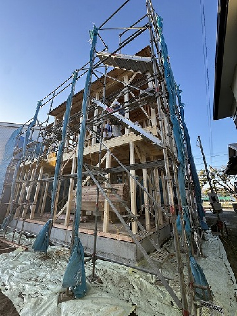 上棟しました。