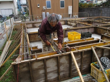 基礎型枠施工